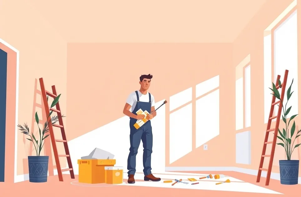 Intérieur rénové après travaux de peinture à Thouars