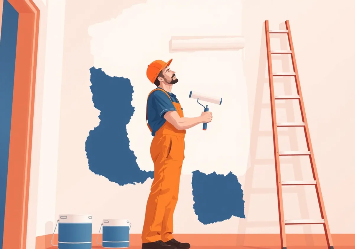 Peintre Thouars 79100 en intervention sur un chantier